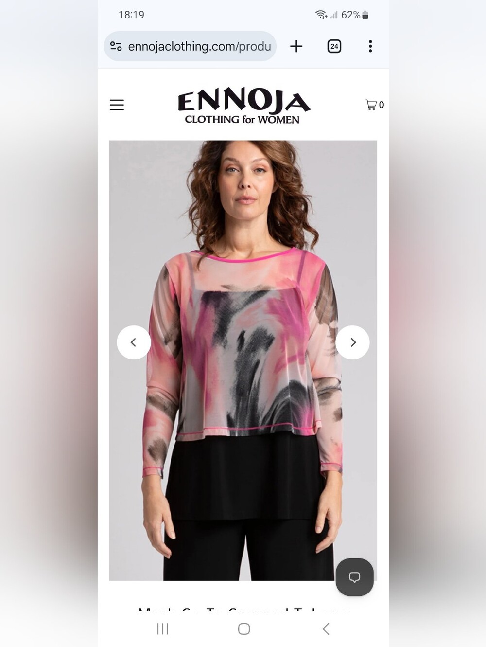 Sympli Mesh Go To Cropped T, Long Sleeve-Marble Print
